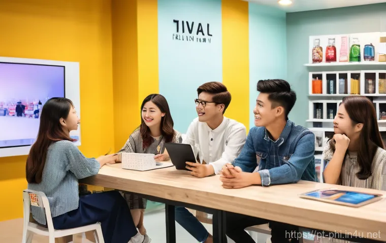 필리핀 내 한인 사회와 네트워킹 - **A Vibrant K-Culture Hub in Manila:**
A bustling, modern cultural center located in a lively di...